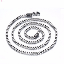 High Grade Stainless Steel Long Silver 3Mm Box Chain Necklace